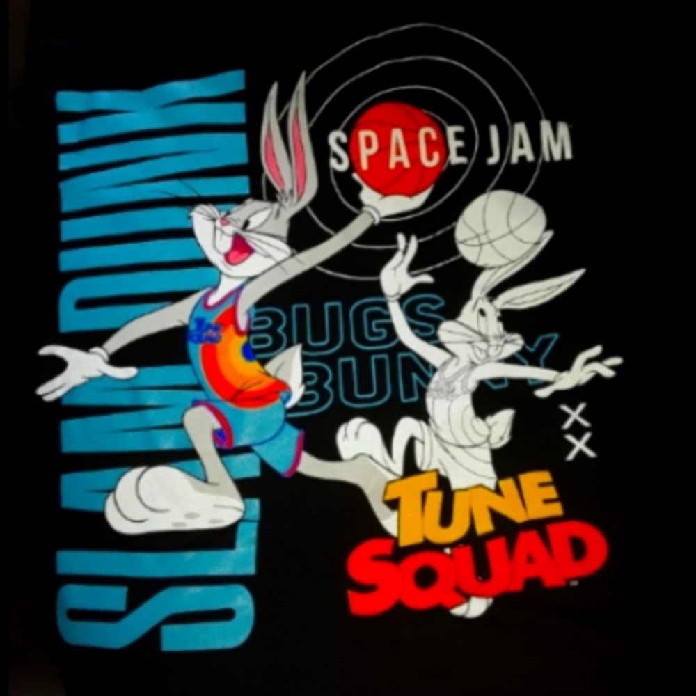 Space Jam Tune Squad Men's Black Large Tshirt bugs bunny
